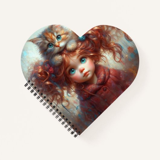 "Amitié fantasque - Carnet en forme de coeur" (Devant)