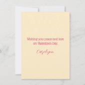 Amitié florale aquarelle Carte Saint-Valentin (Dos)