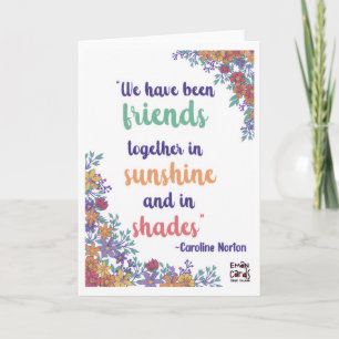 Amitié - Jolie carte florale
