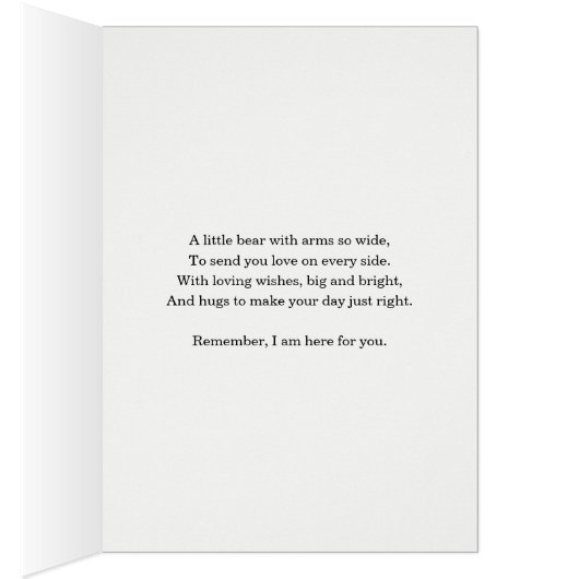 Amitié Teddy Bear Hugs (Intérieur (Droit))