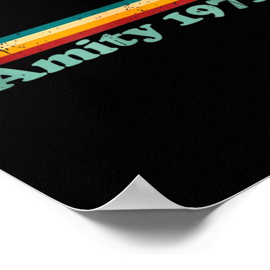 Amity 1975 Retro Sailboat And Sunset Design Idea  Poster (Hoek)