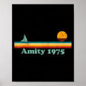 Amity 1975 Retro Sailboat And Sunset Design Idea  Poster (Voorkant)