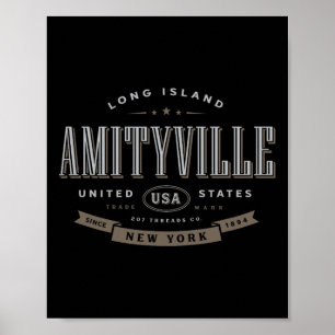 Amityville Ny New York Vakantie Souvenir Poster