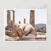 Amman Jordan met hand van Hercules Briefkaart (Voorkant)