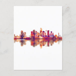 Amman Jordan Skyline Uitnodiging Briefkaart