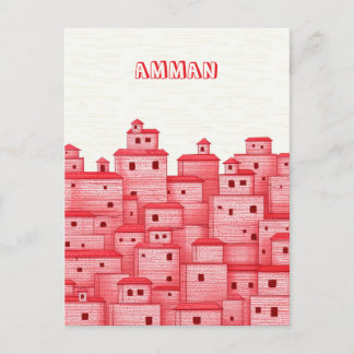 Amman Jordan Travel Briefkaart