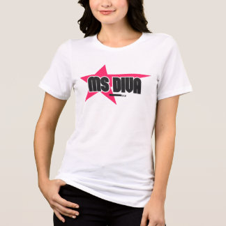 Ammo Apparel USA Mevr Diva Jae Star Roze Vrouw Tri-Blend Shirt