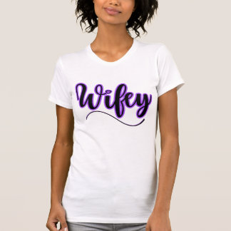 Ammo Apparel USA Wifey Bold Paarse Vrouw T-shirt