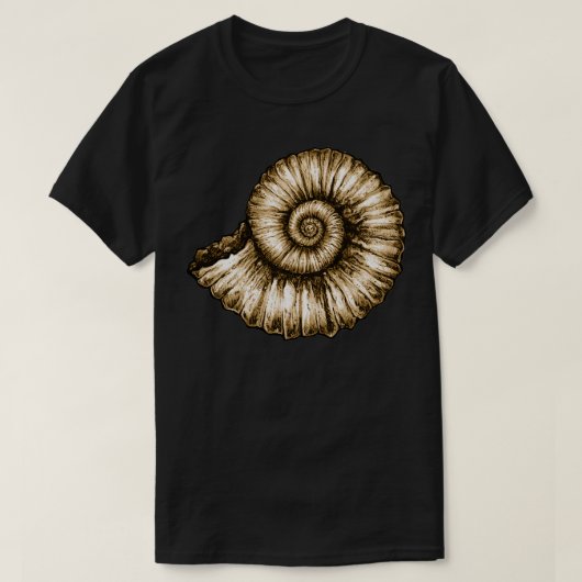 Ammoniet Fossil 21 T-shirt (Design voorkant)