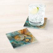 Ammoniet Gem Fossiel Onderzetter (Schuin)