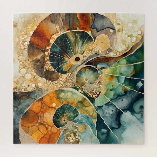 Ammoniet Gem Fossiel Puzzel (Verticaal)