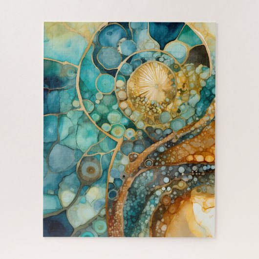 Ammoniet Gem Fossiel Puzzel (Verticaal)