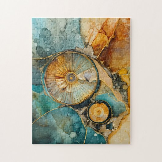 Ammoniet Gem Fossiel Puzzel (Verticaal)