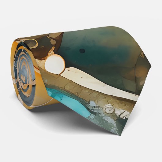 Ammoniet Gem Fossiel Stropdas (Opgerold)