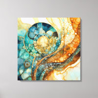 Ammoniet Gem Fossiele Canvas Kunst