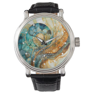 Ammoniet Gem Fossiele Horloge