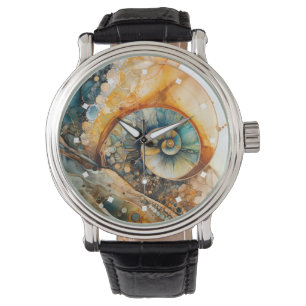 Ammoniet Gem Fossiele Horloge