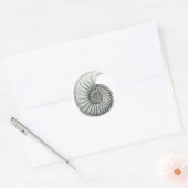 Ammoniet Ronde Sticker (Envelop)