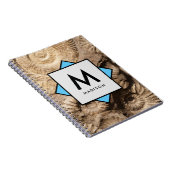 Ammonietzeeschelpen met Jouw naam en Monogram op Notitieboek (Rechterzijde)
