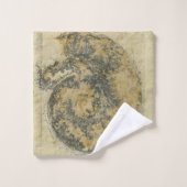 Ammonite allemande "Paleo-chic" avec Dendrites (Gant de toilette)