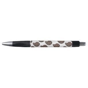 Ammonite Fossil Foto van Tiled Brown op White Pen