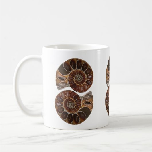 Ammonite Fossiles Mug (Gauche)