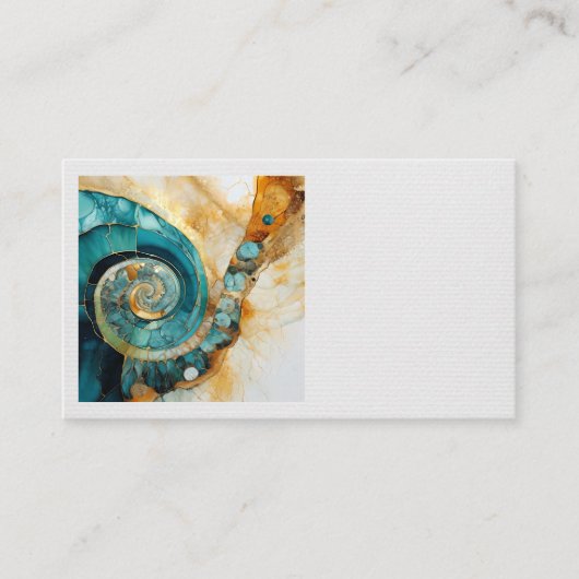 Ammonite Gem Fossil Carte de visite (Devant)