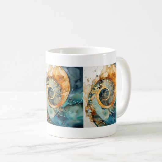 Ammonite Gem Fossil Mug (Devant droit)