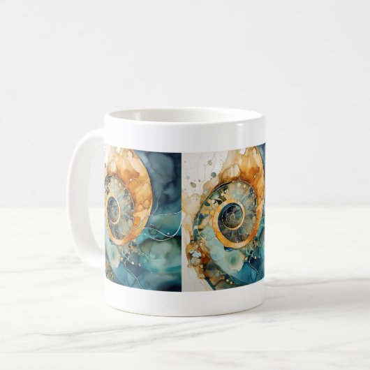 Ammonite Gem Fossil Mug (Devant gauche)