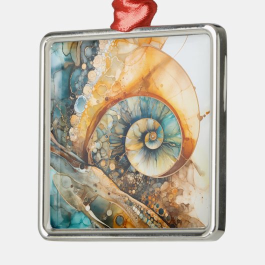 Ammonite Gem Fossil Ornement de Noël (Gauche)