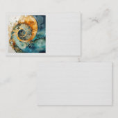 Ammonite Gem Fossiles Cartes de visite (Devant / Derrière)