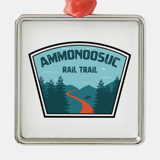 Ammonoosuc Rail New Hampshire Metalen Ornament (Voorkant)