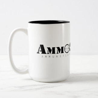 AmmoZoek alleen Logo KoffieMok Tweekleurige Koffiemok