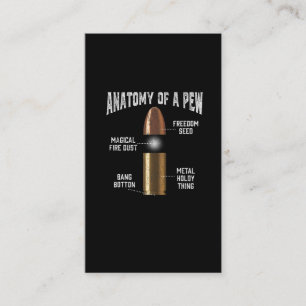 Ammunitie Pew Anatomy Funny Pistool Bullet Weapon Visitekaartje
