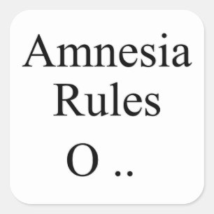 Amnesie Vierkante Sticker