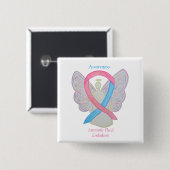 Amniotic Fluid Embolism Awareness Angel Ribbon Pin Vierkante Button 5,1 Cm (Voorkant /achterkant)