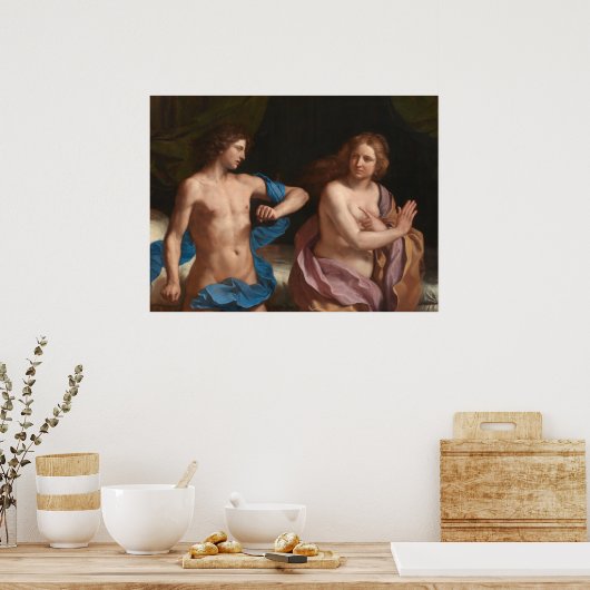 Amnon et Tamar - Poster d'art raffiné de Guercino (Cuisine)