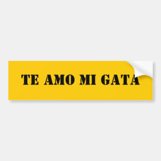 Amo Mi Gata Bumpersticker