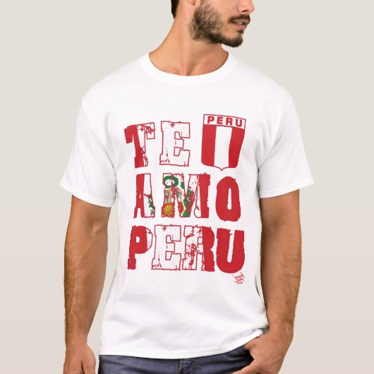 Amo Peru (lang/licht) - InKa1821-label T-shirt (Voorkant)
