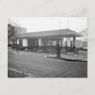 Amoco-benzinestation, 1925 briefkaart
