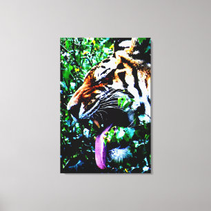 Amoer Tijger 24x36 (60x90cm) waca Canvas Afdruk
