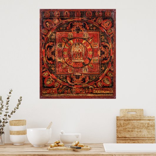Amogapasha Mandala Thangka Poster (Keuken)