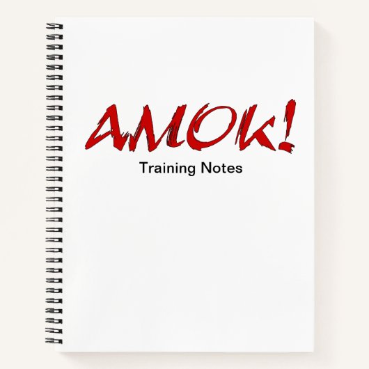AMOK Training Notitieboek (Voorkant)