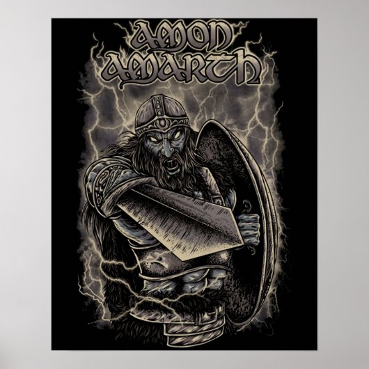 Amon Amarth Retro Fan Design Poster (Voorkant)