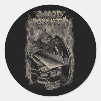 Amon Amarth Retro Fan Design Ronde Sticker