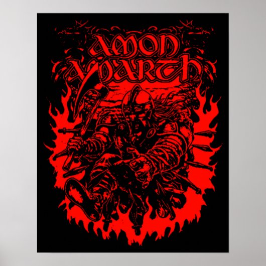 Amon Amarth Retro Pastel Tribute Poster (Voorkant)
