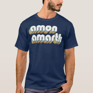Amon Amarth Retro Rainbow Typography Vervaagde sti T-shirt