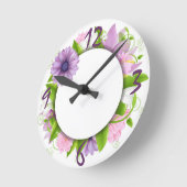 Among the Flowers Clock Ronde Klok (Hoek)