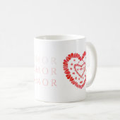 AMOR-AMOUR ESPAGNOL Mug Blanc (Devant droit)