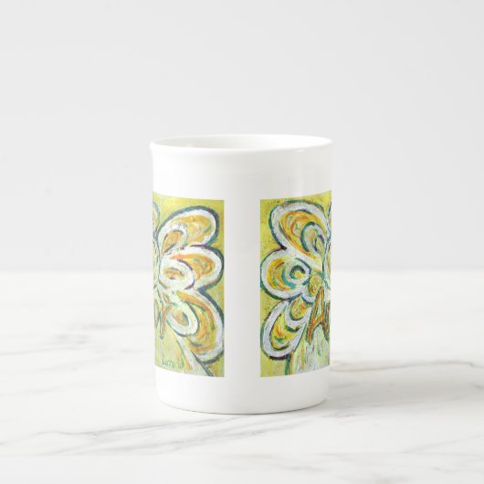 Amor (Amour) Mot Angel Bone China Mug (Devant)